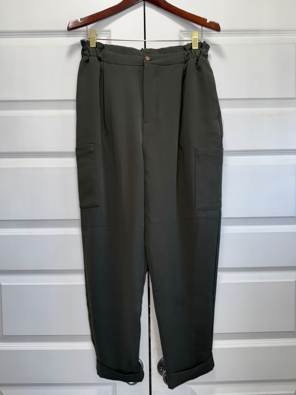 Zara Dark Olive Cargo Pants